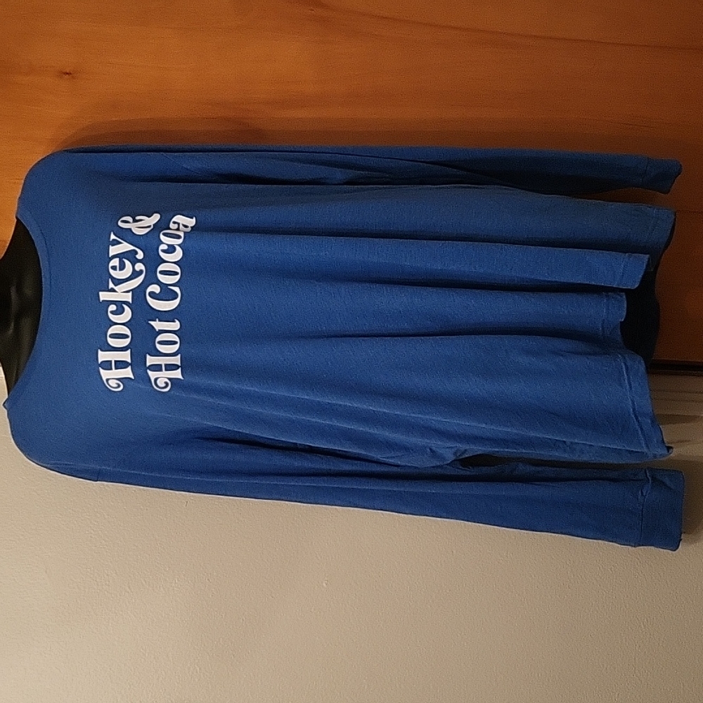 Womens "Hockey & Hot Cocoa" Long Sleeve T-shirt